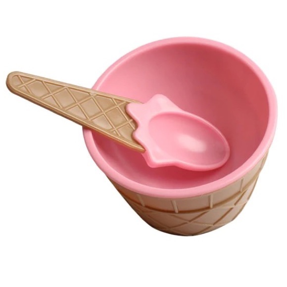 NEW Ice Cream Cone Bowls and Spoons - Set of 12 - Picture 8 of 8